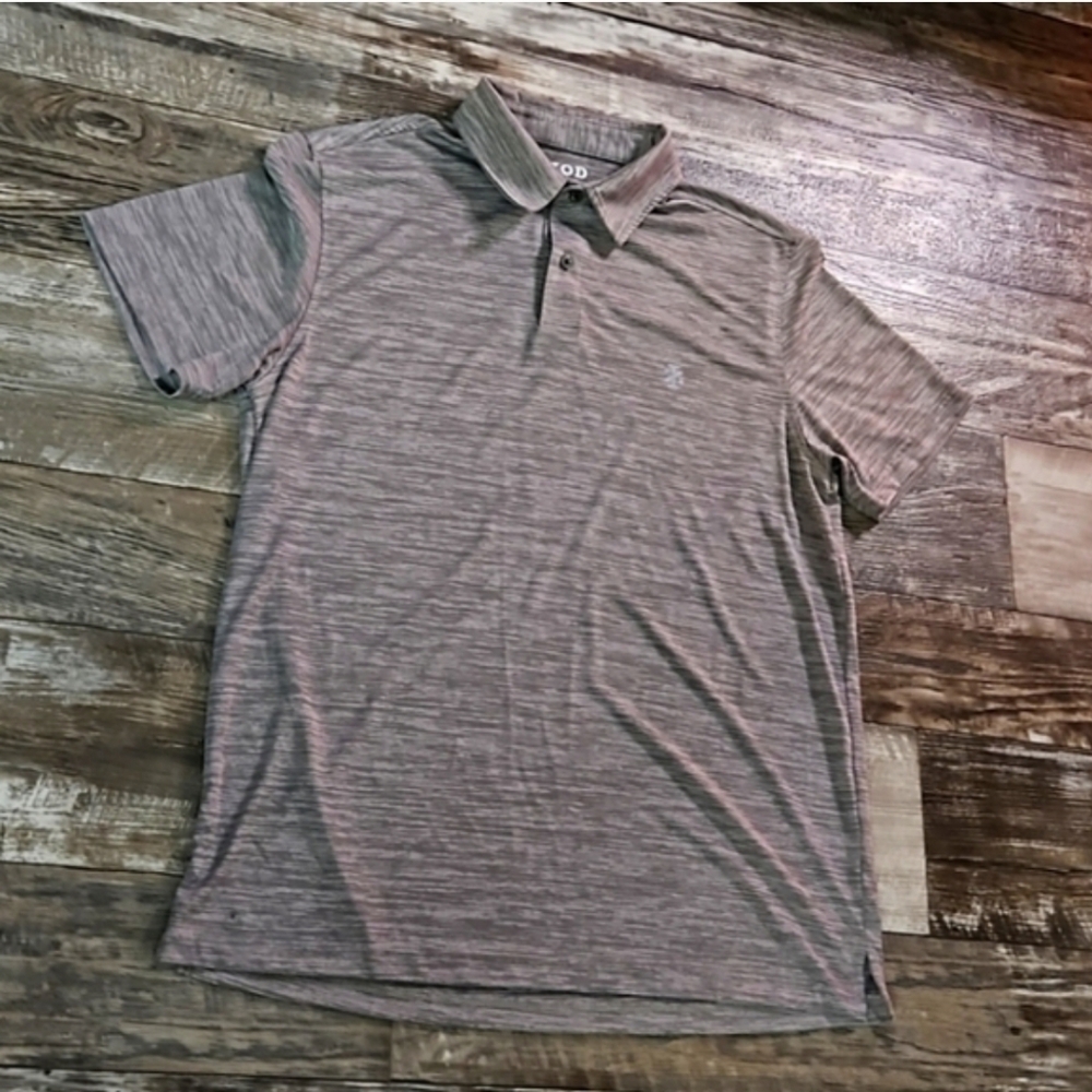 IZOD Golf Short Sleeve Polo Button Close Collar Shirt Men's Med EUC